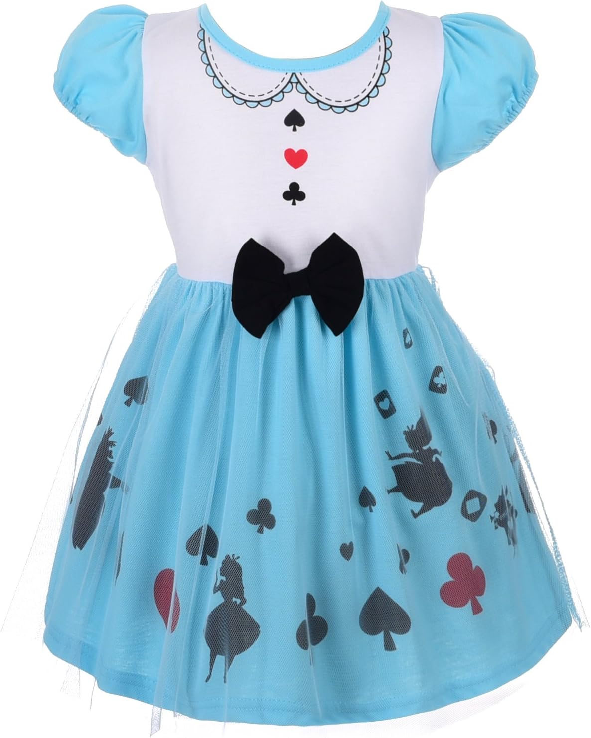 Lito Angels Alice in Wonderland Princess Fancy Dress Up Costume Cotton Outfits for Kids Girls Age 2-3 Years