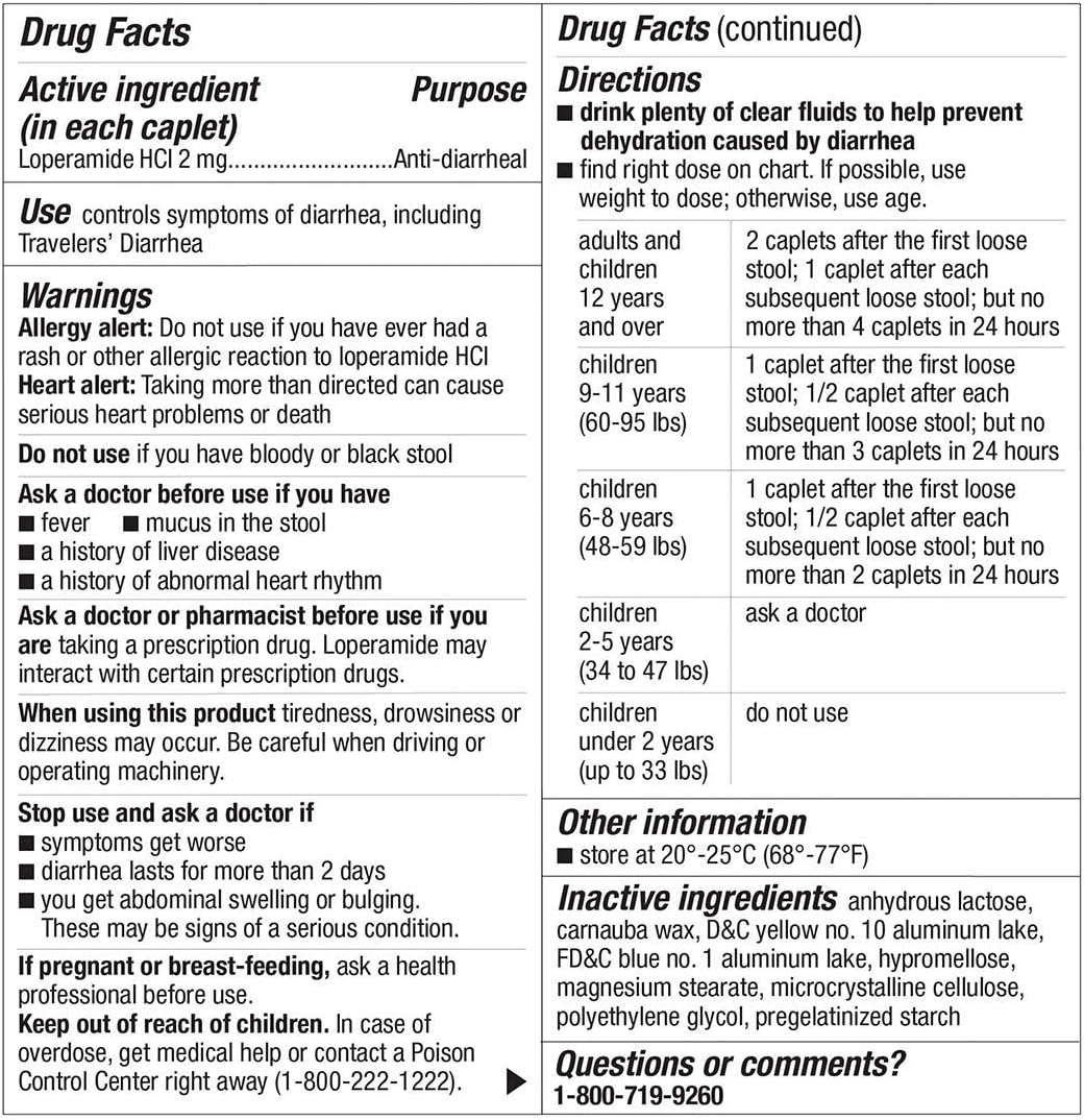 Berkley Jensen Anti-Diarrheal Medicine Loperamide Hydrochloride Tablets 2 mg - New Presentation: Health & Personal Care