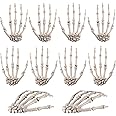 Tatuo 10 Pieces Halloween Skeleton Hands Plastic Human Hand Bone Decoration Zombie Party Terror Scary Prank Props for Party Favor