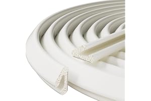 VANNESSE V-Shaped Weather Stripping Door Seal, 19.7FT Thin Foam Sealing Stripping Door Frame, Door Gap Filler, Insulation Winter, Soundproof, Noise-Reducing, Light-Blocking, Weatherproof Tape for Doors