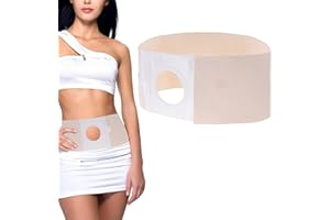 SALMUE Ostomy Hernia Belt, Elastic Ostomy Hernia Belt for Colostomy Bag Abdominal Binder with Stoma Opening Navel Hernia Support, Help Relieve Pain for Incisional, Epigastric, Ventral, Inguinal Hernia(M)