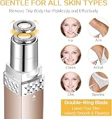 Binefia Facial Hair Remover USB Rechargeable Painless Lip Chin Trimmer view 2