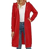 Zeagoo Women's Zip Up Hoodies Oversized Fleece Long Tunic Sweatshirts Casual Long Sleeve 2026 Fall Hoodie Jacket Coat