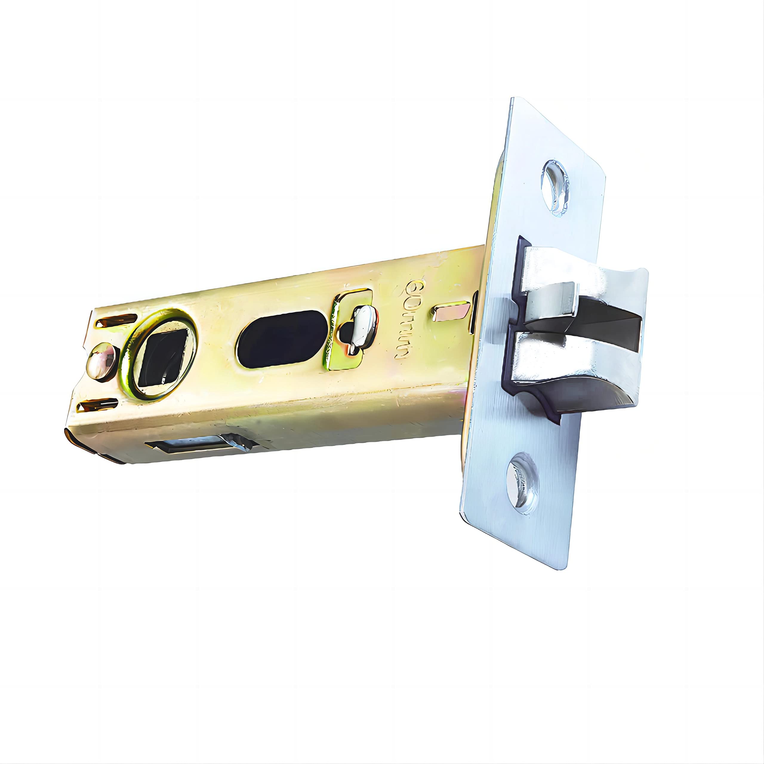 Qrity 60mm Tubular Latch, Forked Mortice Latch, Mute Door Sprung Lock, with Stainless Steel Panel for Internal Doors, Lever Door Handles — image 1
