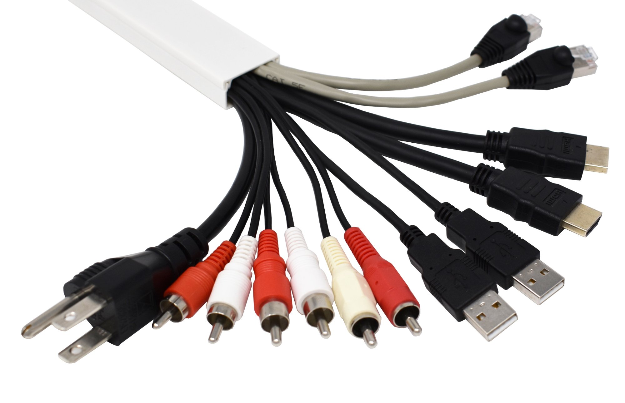 Quality Clever Cord Cover OnWall Raceway Kit, Easy