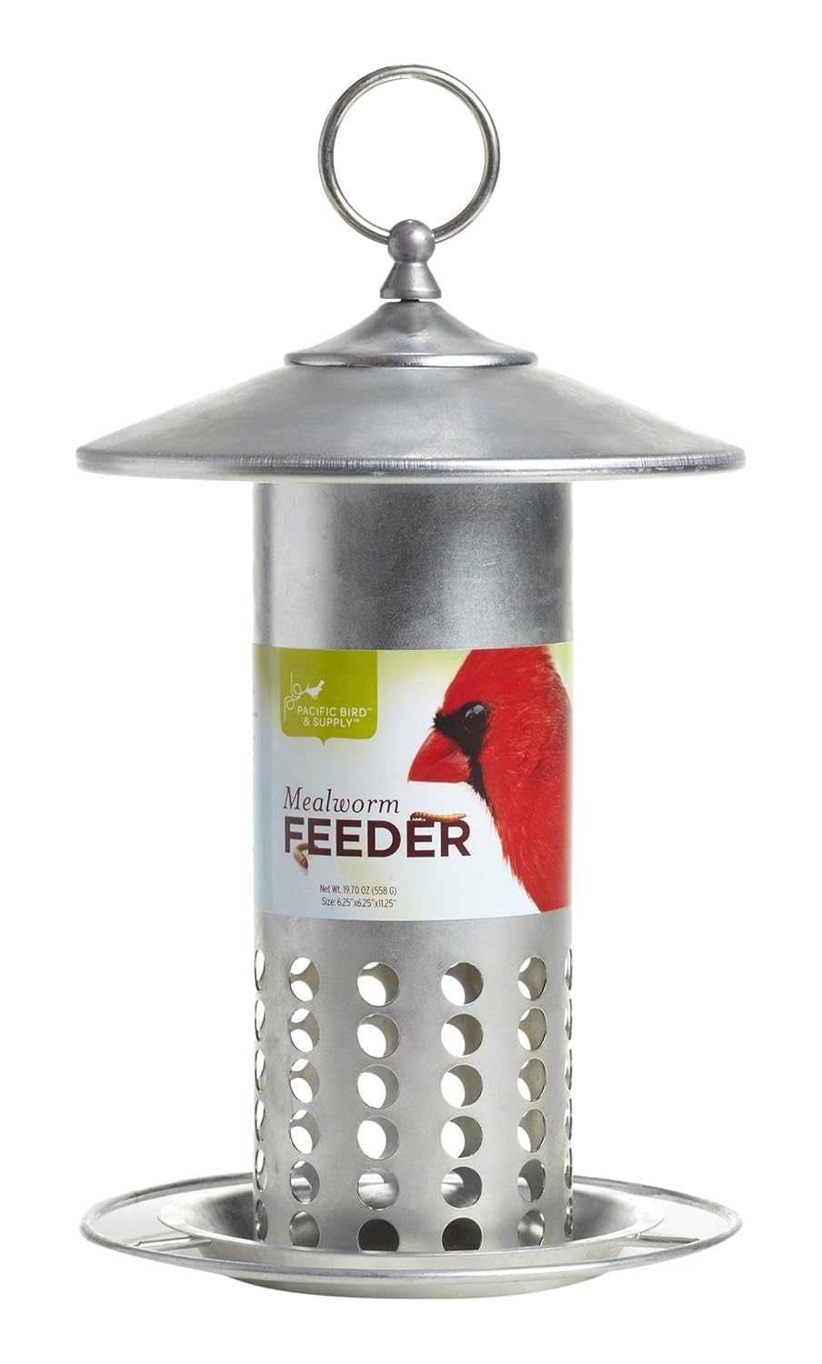 Pacific Bird And Supply Pb 0037 Galvanized Mealworm Feeder 6 25