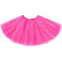 TouKingda Girls Tutu Skirt Classic Solid Color Layered Tulle