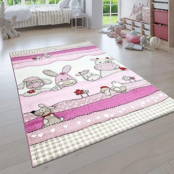 Paco Home Kinder Teppich Fur Kinderzimmer Junge Madchen Versch Designs Farben U Grossen Farbe Pink Grosse 120 Cm Rund Amazon De Kuche Haushalt