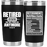 PRPinkRain Retirement Gifts for Men 2026 - Retired Not My Problem Anymore - Funny Retired Tumbler for Men, Him, Father, Husband, Coworkers - Happy Retirement Gifts, Black Tumbler 20 Oz