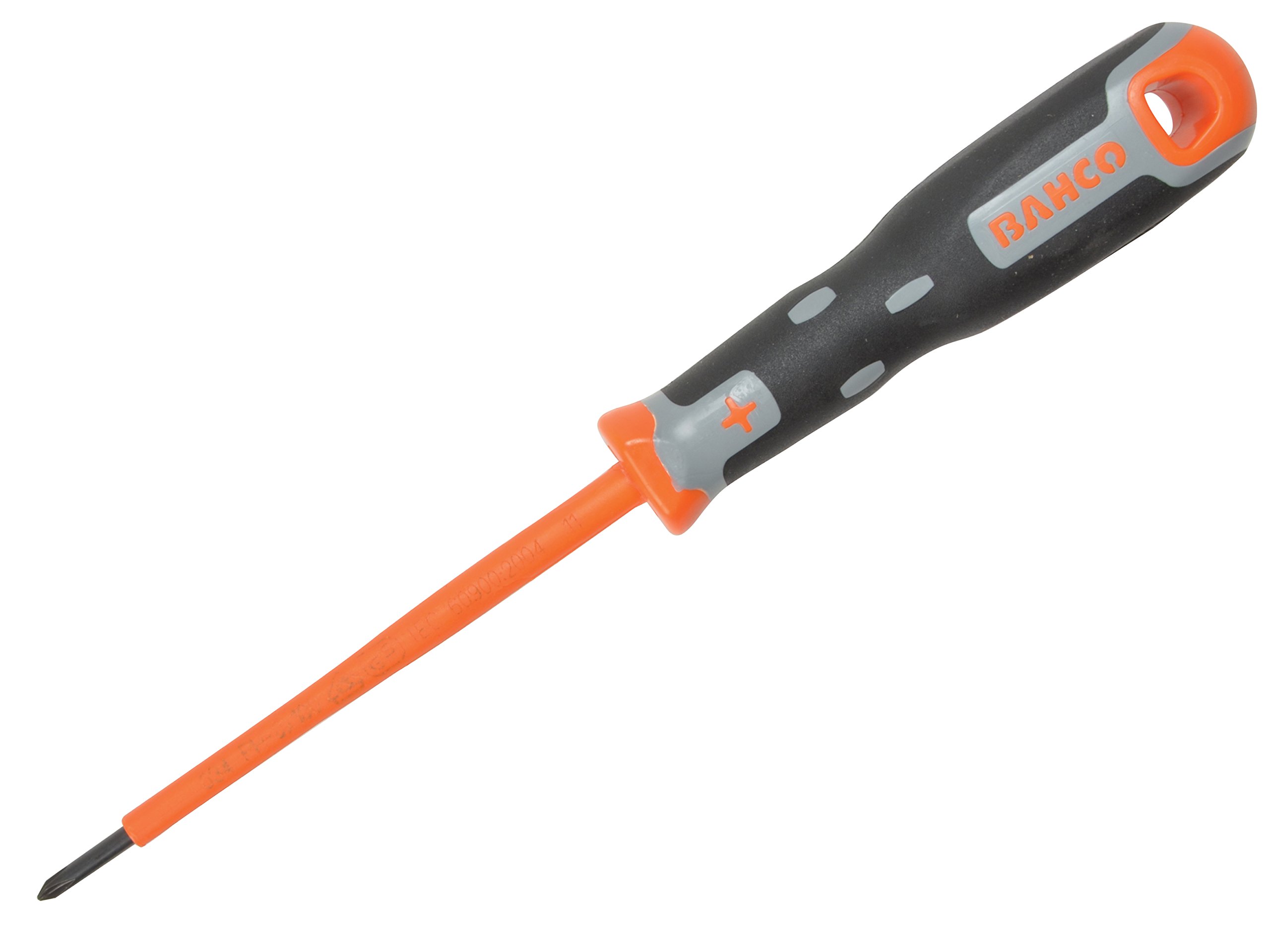 Bahco 34000100 Ph-0 Insulated Screwdriver, Black/Orange, 200 mm