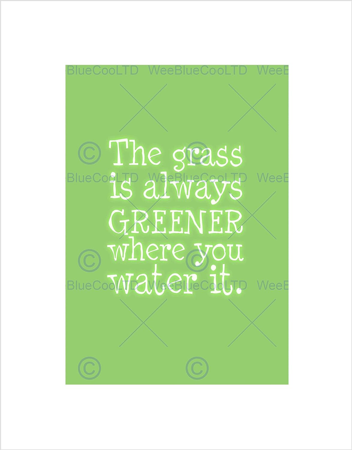 Amazon Com The Art Stop Grass Always Greener Water It Quote