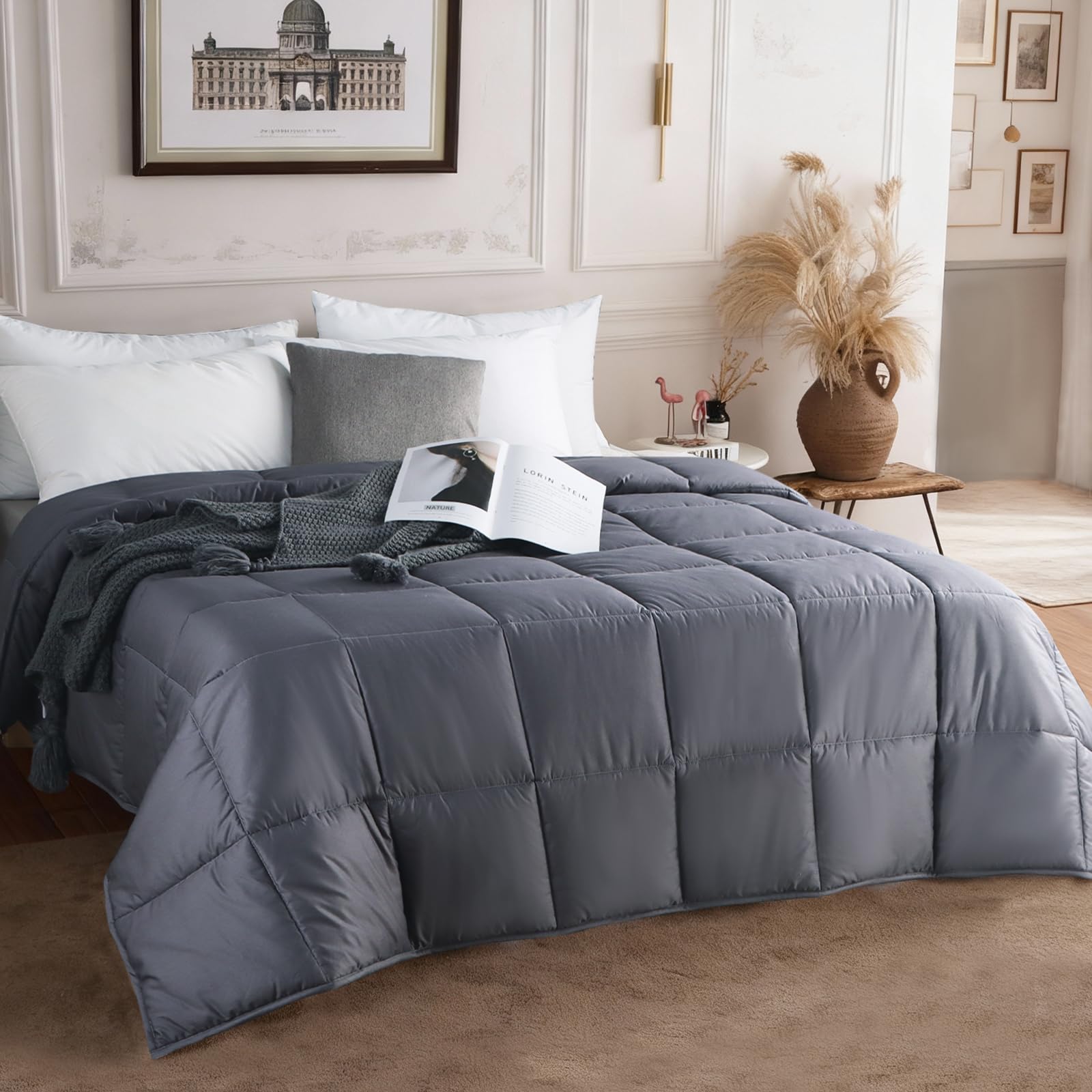 Photo 1 of Wool Comforter Queen Size Duvet Insert All Season, Ultra-Soft Wool Duvet, Breathable Washable Comforter, Medium Weight,100% Noiseless Cotton Shell(Dark Gray)LPNPMFW3271711
LPNPMFW3271711