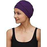 SAKUCHI Chemo Hats Solid Sleep Cap Women's Bamboo Soft Headwear Cancer Cap Chemo Headwear Women
