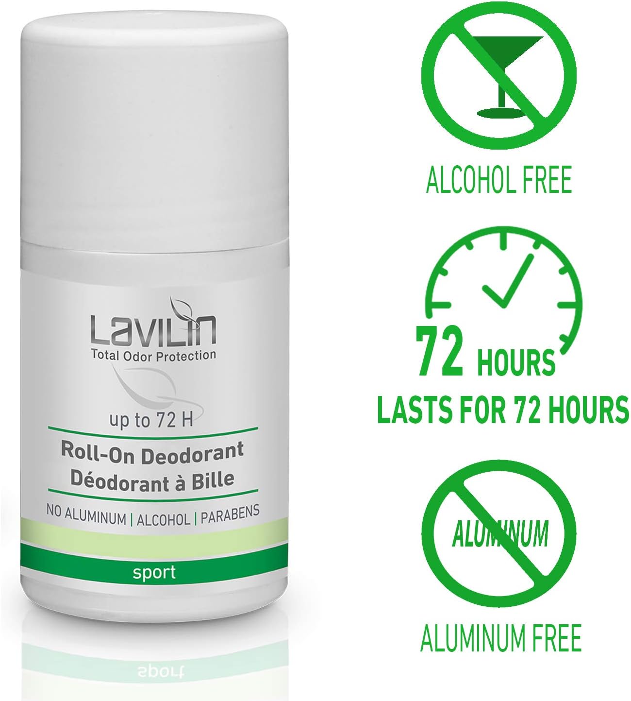 LAVILIN Roll-On Deodorant For Sports, 80 ml (Pack of 1) - Image 4