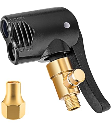LUMITECO Locking Presta Schrader Air Chuck For Bike Tire, Dual Head...