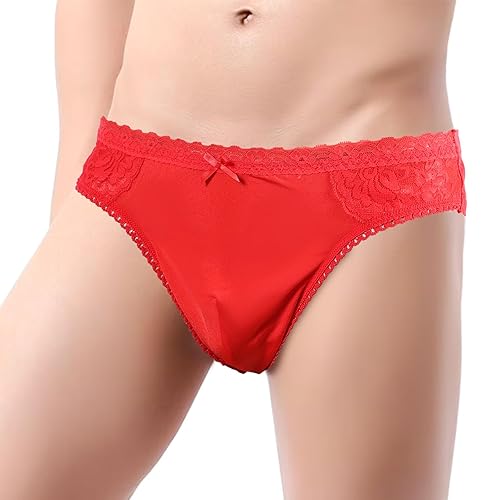 Mens Lace Panties Sexy Gay Underwear Boxer Briefs Pouch Underwear Lingerie  for Men Bikini Briefs Sissy Pouch Crossdress Sissy Panties Femboy  underwear1pcs1Red-XLarge in Dubai - UAE | Whizz Lingerie