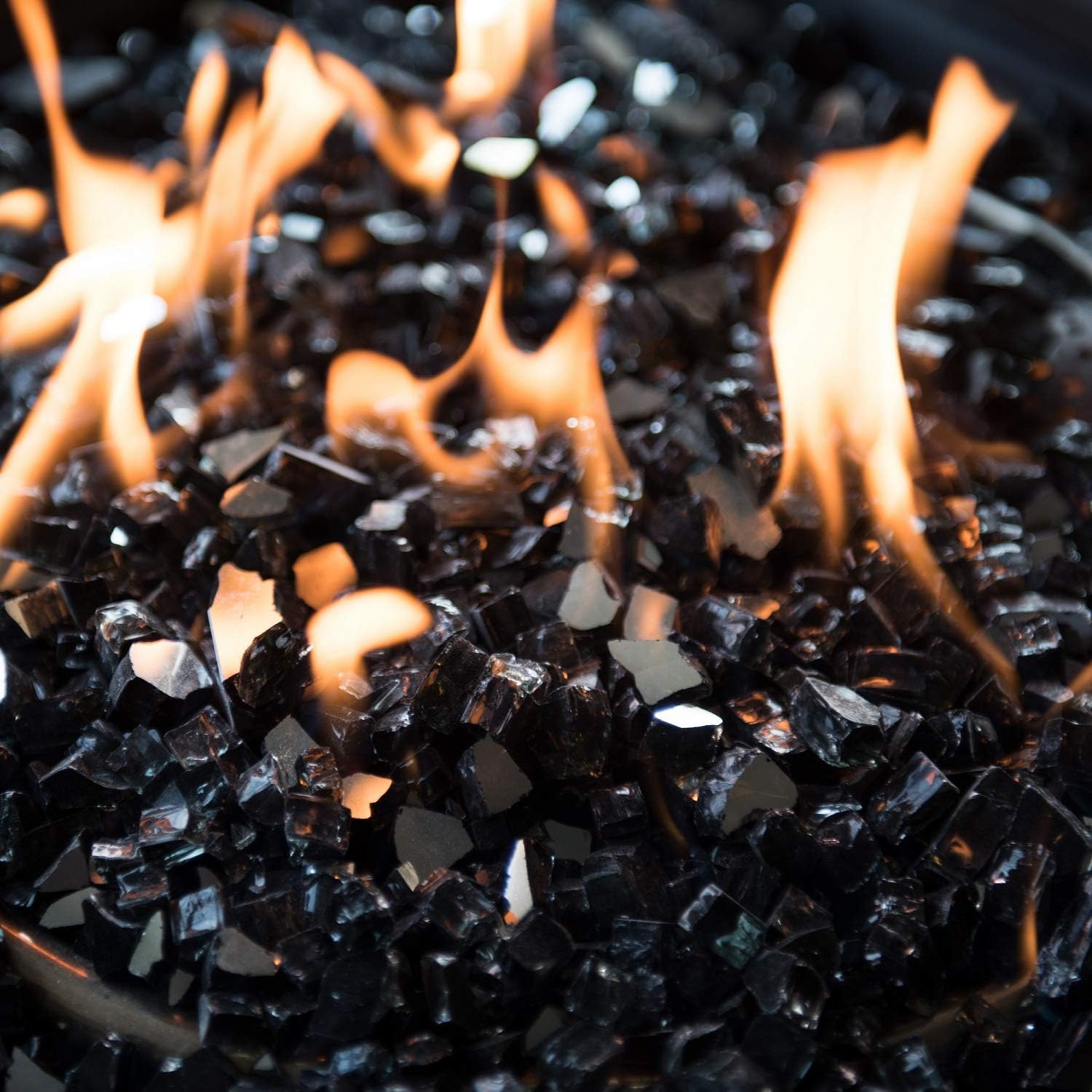 Chilli Cosmos Fire Glass 1/2 Inch Reflective Tempered Fire