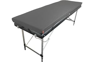 XOLLOZ Lash Bed Topper Memory Foam | 2.5in Thick Comfortable Mattress Topper for Lash Extension Table - with Four Corner Straps & Anti-Slip Bottom (Gray)