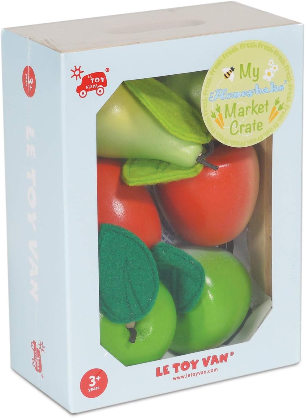 Le Toy Van - Wooden Honeybee Market Apples & Pears Crate, Multicoloured - Image 5
