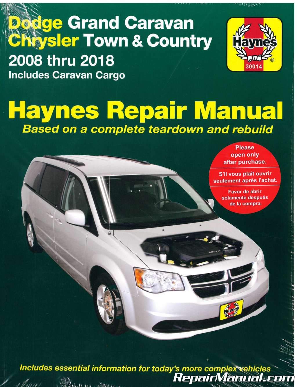 H30014 Dodge Grand Caravan Chrysler Town Country Van 2008-2018 Haynes Car Repair  Manual Paperback – 2004