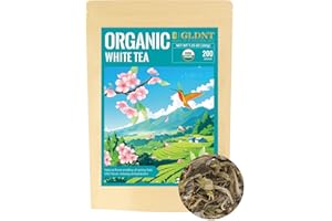 GLDNT Organic White Tea, Premium Organic White Tea Loose leaf, Mild & Smooth Taste, Low Caffeine, 7 Ounce