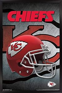 Trends International NFL Kansas City Chiefs - Helmet 16 Wall Poster, 22.375" x 34", Black Framed Version