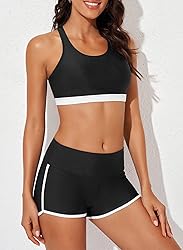 Aleumdr Womens Tankini Swimsuits Athletic Three