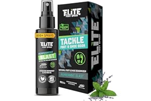 ELITE SPORTZ EQUIPMENT Elite Sportz Shoe Deodorizer (800+ Sprays) - Foot Spray and Shoe Odor Eliminator - No More Smelly Shoes or Stinky Feet with our Peppermint Shoe Freshener - Small Gift for Men & Women