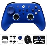 GuliKit TT MAX Wireless Controller (Rev.) for Switch 2/1,PC,SteamOS - Blue | 720&deg; Adjustable TMR Joysticks, Hyperlink 2 Adapter Low-Latency, 4 metal Back Buttons, Macro Recording, Switch Wakeup