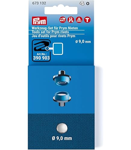 Prym 390355 Press Studs (No-Sew) - Antique Brass 20mm: Pack Of 6 + Easy