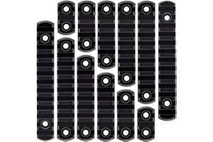 WIPBOTEN 12PACK Aluminum Single Picatinny Rail Mount Accessories Set fit Rifle Mloc 3 5 7 9 11 13 Slots with T-Nuts Screws Allen Wrenches Aircraft Aluminum Alloy