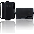 STUDIOFINIX Waterproof Outdoor Speakers Passive Wired-3.5 Inch 3 Way 200W Surface Marine &Wall Mount Speakers- Heavy Duty ABS