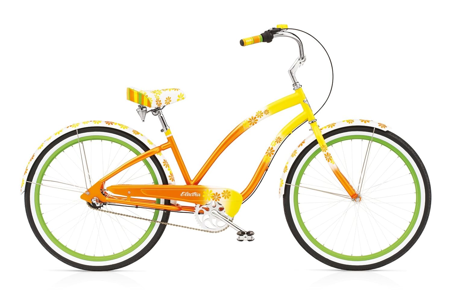 Electra Daisy 3i yellow fade ladies aluminum frame cruiser bike Amazon