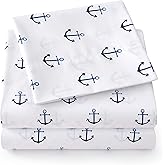 1500 Supreme Kids Bed Sheet Collection - Fun Colorful and Comfortable Boys and Girls Toddler Sheet Sets - Deep Pocket Wrinkle Free Soft and Cozy Bedding - Twin, Anchor