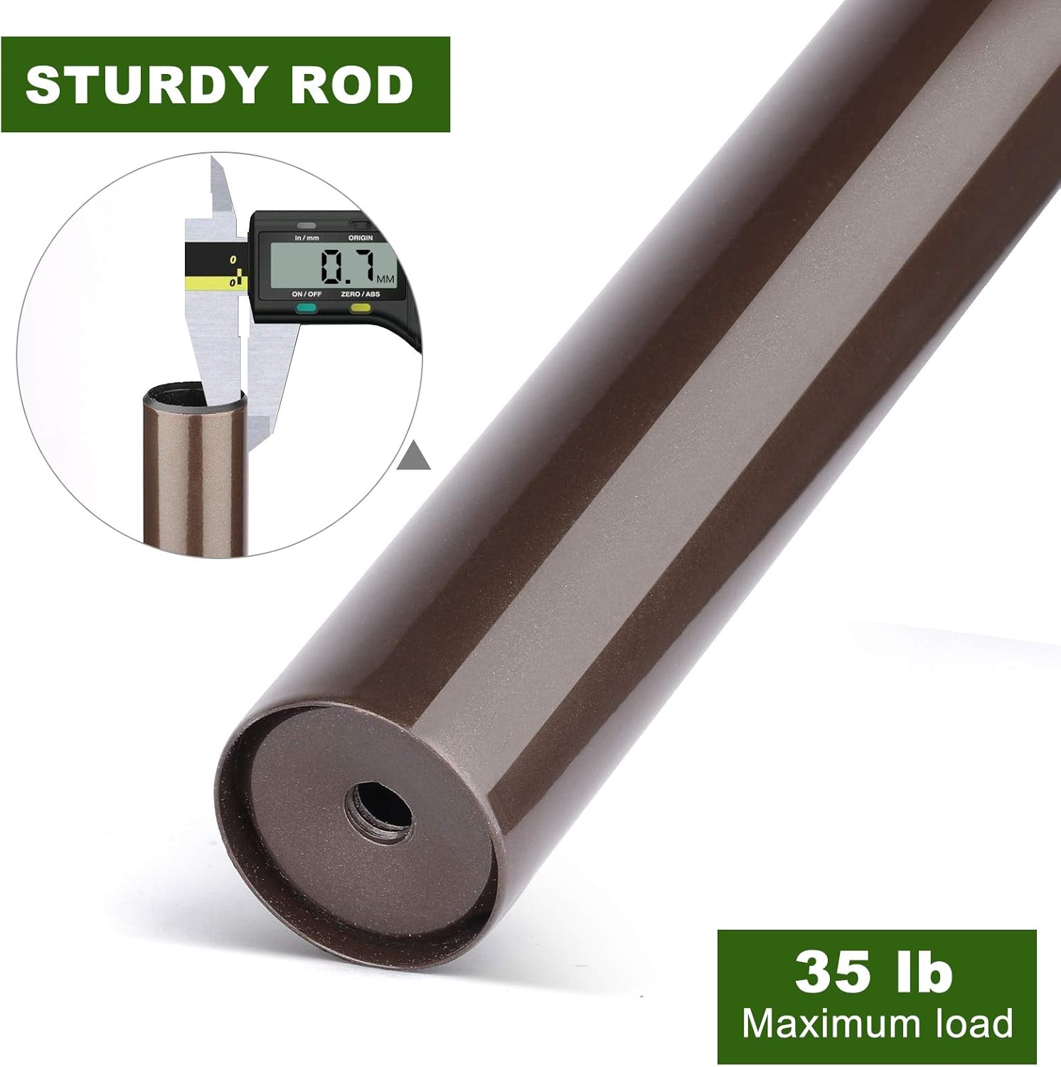 Joddmoka Curtain Rod 72 to 144 inch Drapery Rod 1 inch for Window with Decorative Finial Telescoping Single Window Rod (Style 1): Home Improvement