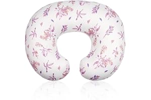 wirein Nursing Pillow Cover, Soft Stretchy Removable Slipcover for Breastfeeding Pillows,Comfortable Nursing Pillow Case for Infant Baby Boys Girls Newborn,Pink Sage