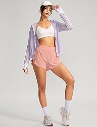 Soothfeel High Waisted Athletic Running Shorts for
