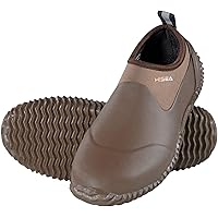 HISEA Unisex Rain Shoes Waterproof Rubber Garden Shoes Slip-on Muck Mud Ankle Rain Boots for Women Men with Comfortable…