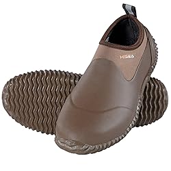 Hisea Unisex Waterproof Garden Shoes Ankle Rain