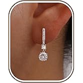 ANOBLEJRY Dangle Earrings for Women, Wedding Earrings for Brides Diamond Earring 1-3CT Birthday Gifts for Women Her Wedding Gift Valentine's Day Gifts Silver Jewelry