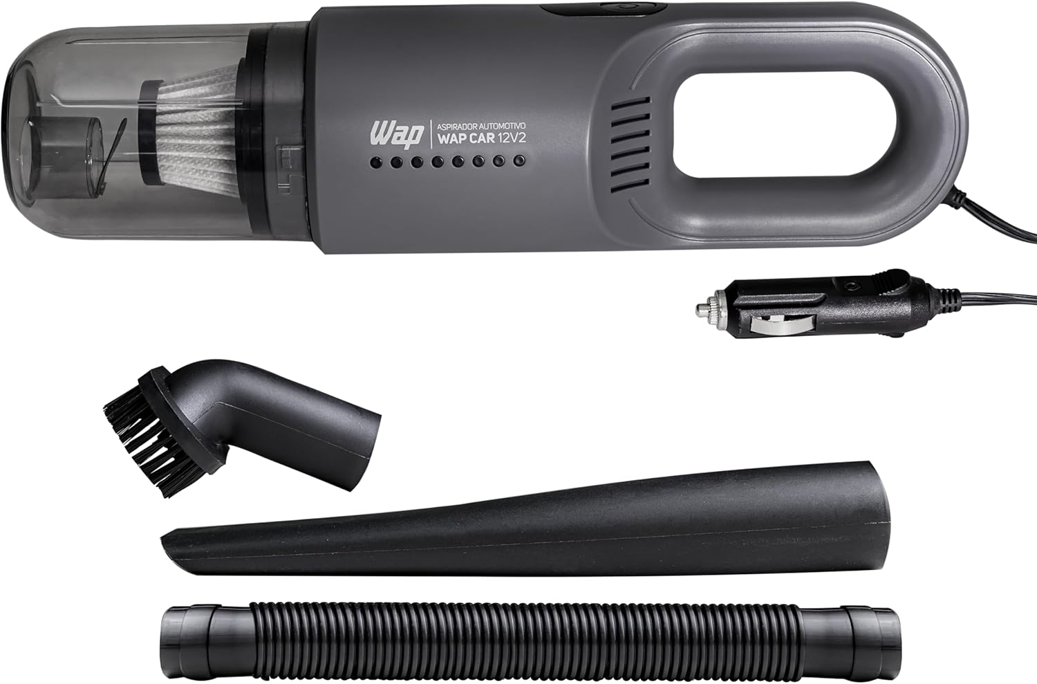 Aspirador de Pó Automotivo WAP Car 12V2, Portátil | 420ml, com Recipiente Removível, Filtro Lavável, 180W, 12VDC
