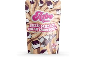 Astro Snacks Premium Freeze Dried Ice Cream Sandwiches (Vanilla), Crispy & Flavorful Delight, Fun-to-Eat with Extended Shelf 