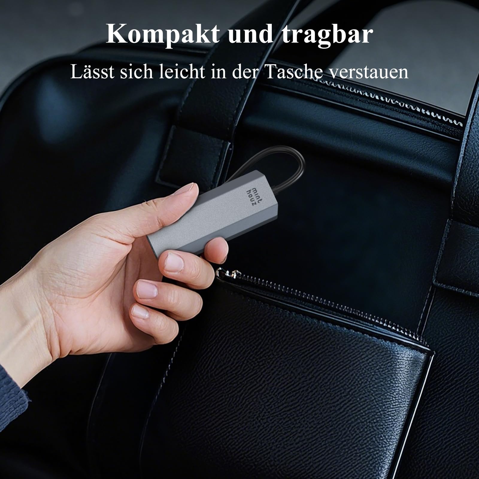 Minthouz USB LAN Adapter,5G Ethernet Adapter,Aluminium RJ45 USB C auf Netzwerkadapter für Dell/HP/Mac,Thunderbolt 4/3 LAN Ethernet Stecker mit 10G Spec für NAS Windows, MAC, Linux 9