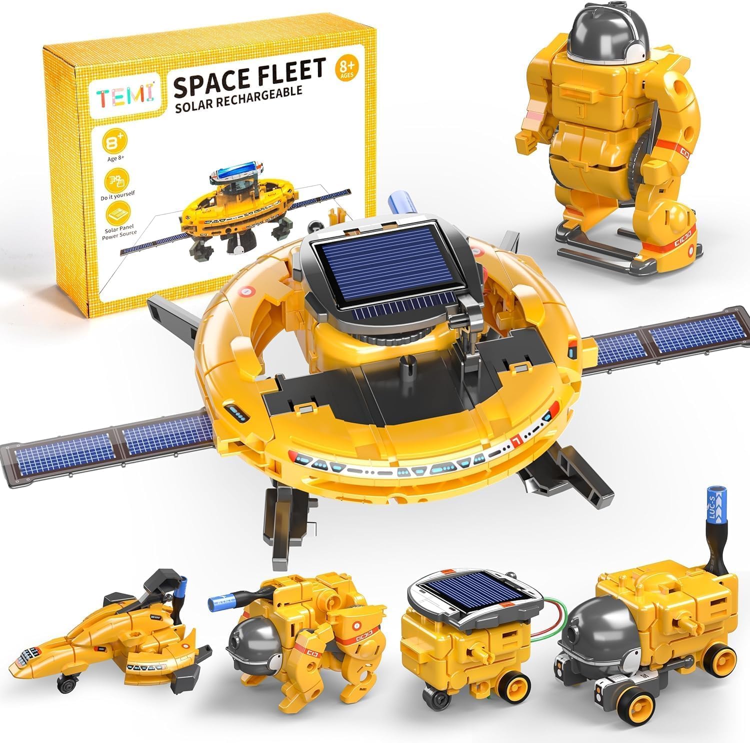 STEM Projects for Kids Age 8-14, 6-in-1 Solar Robot Space Toys Educatoinal Learning Science Building Toys DIY Science Kits Gift 8 9 10 11 12 13 14 15 Year Old Boys Girls Gifts