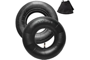 2 Pack 4.80/4.00-8 Tire with Inner Tubes | 4PR Lug Wheelbarrow Tires for Hand Trucks & Utility Carts (Outer Tire + Inner tube