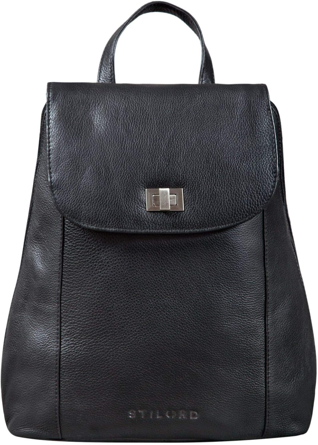 STILORD "Victoria II" Ladies Backpack Handbags Leather Vintage Rucksack for 13 Inch MacBook DIN A4 City Shopping Daypack in Genuine Leather Colour:Black - Image 3