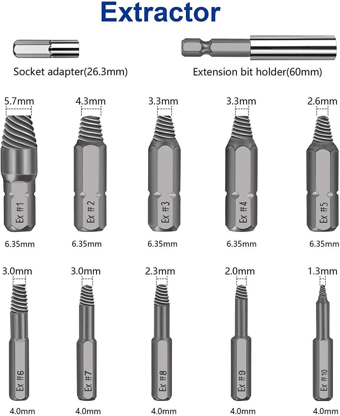 Easily Remove Stripped Damaged Screws All Purpose Hss Broken Bolt Extractor Screw Remover Set With Magnetic Extension Bit Holder Socket Adapter Afyha 22 Pcs Damaged Stripped Screw Extractor Set Hand Tools