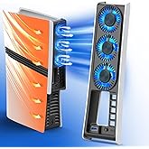 HUIJUTCHEN Cooling Fan for PS5 Pro,Upgraded Quiet Cooler Fan,Auto On/Off Cooling Accessories with Adjustable Speed,LED Light,USB 3.0 Port for PlayStation 5 Pro Disc/Digital (Not for PS5/PS5 Slim)
