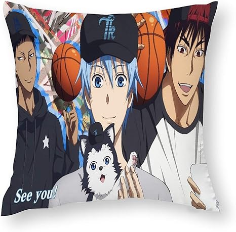 Amazon 黒子のバスケ綿 ソフトホーム枕カバー装飾枕カバー人気のカチカチ 抗菌枕カバーソファ寝室用 18 18インチ45 45cm 枕カバー ピローケース オンライン通販