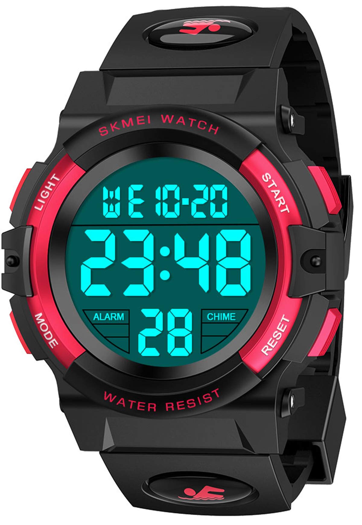 Dislocati Gifts for 4-13 Year Old Girls, Kids Sports Digital Watch Unique Gifts for Teenager Age 4-13 Electronic Toys for Kids Age 4-13 Year Old Boy Gifts Birthday Presents Toddler Watch Dark Red